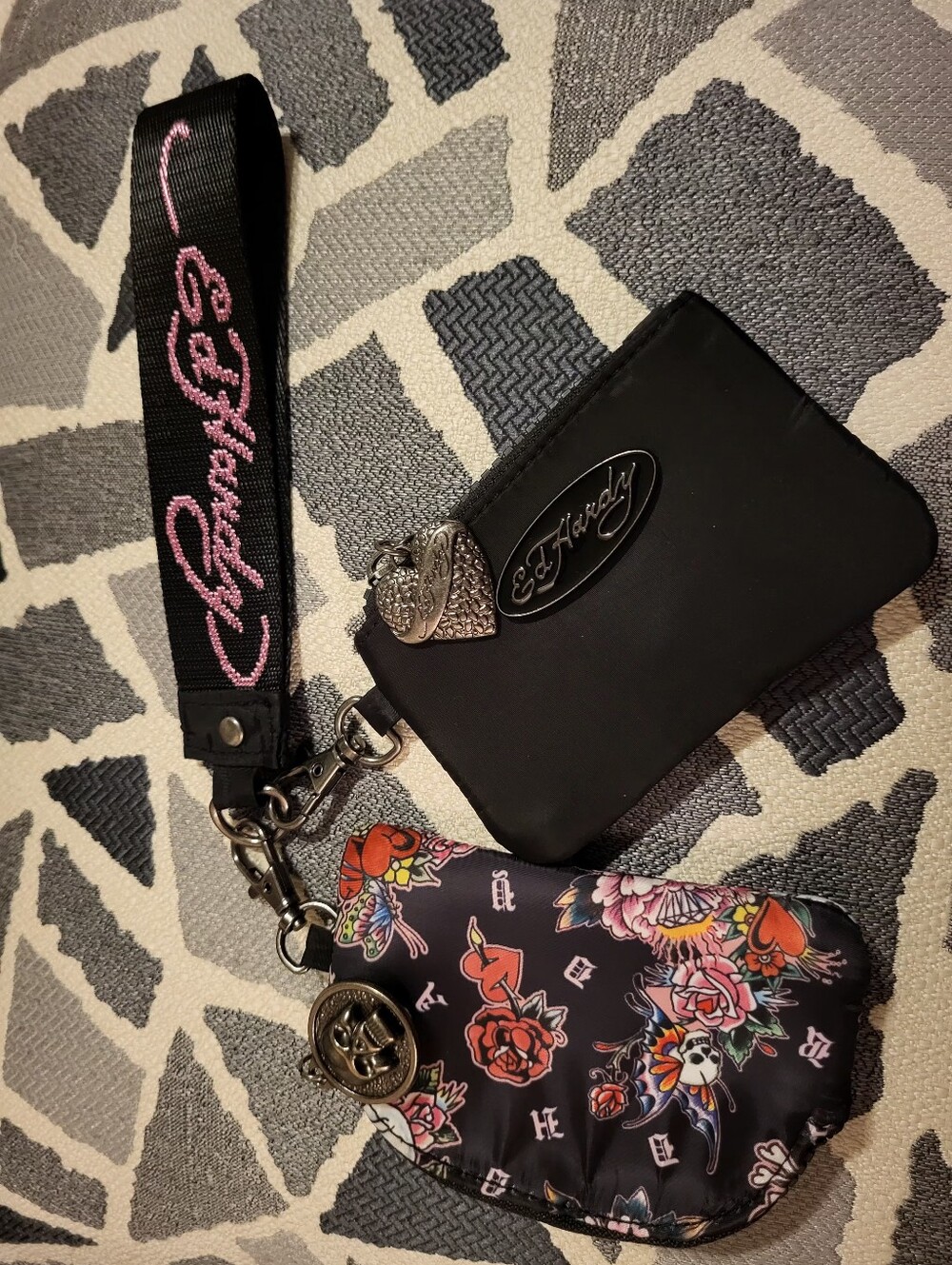 Ed Hardy Key Wristlet W/ Pouches